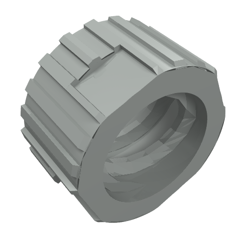Lego Technic Axle Nut / Light Gray