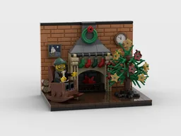 Christmas Fireplace Room