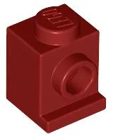 Brick Special 1 x 1 with Headlight / Dark Red