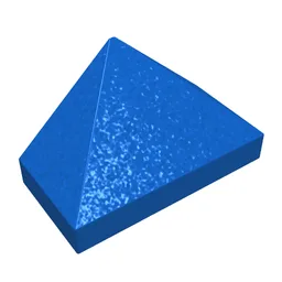 Brick Sloped 45° 2 x 1 Triple with Ovoid Bottom Pin / Blue