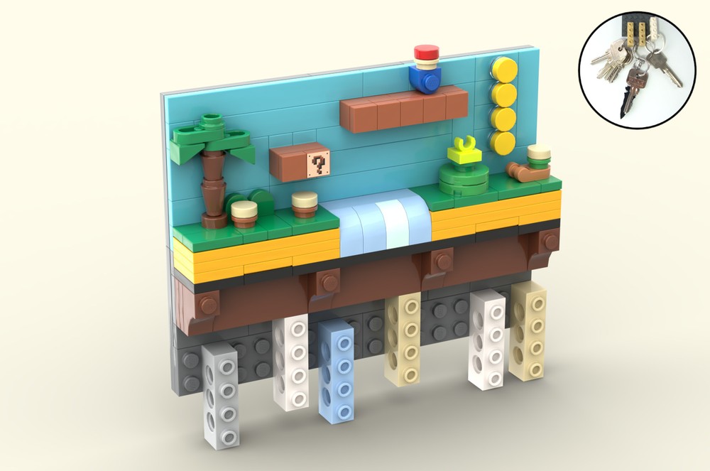 Lego Home Key Hanger - Super Mario version