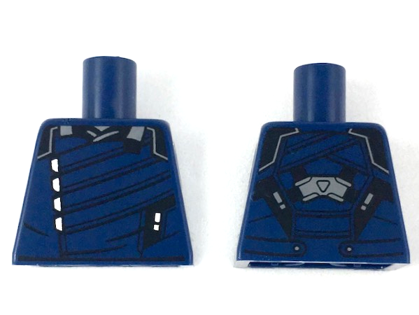 Lego Torso Jacket with Silver Trim Pattern