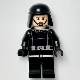 Death Star Trooper / Imperial Trooper, Brown Eyebrows, Black Eyes, Black Helmet