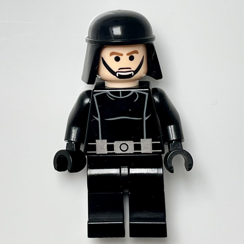 Lego Death Star Trooper / Imperial Trooper, Brown Eyebrows, Black Eyes, Black Helmet