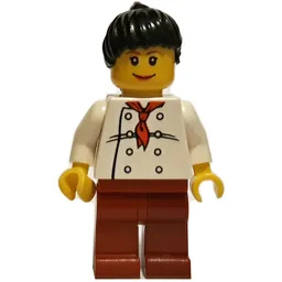 Chef, Woman, Red Neckerchief, Dark Red Legs, Black Hair