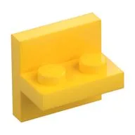 Bracket 2 x 2 with 1 x 2 Vertical Studs / Yellow