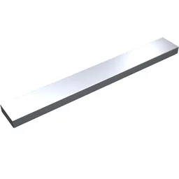 Tile 1 x 8 with Groove / Metallic Silver