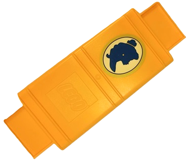 Lego Container, Book Cover Binding, 16 x 6 x 1 (Storybook Adventures) with Dark Blue Belle Silhouette with Gold Oval Border Pattern (Sticker) - Set 43177
