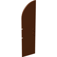 Lego Door 1 x 4 x 11 1/3 Arched Top / Reddish Brown