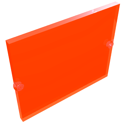 Lego Glass for Window 1 x 4 x 3 / Trans-Neon Orange
