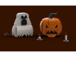 Halloween decor: Pumpkin & Ghost