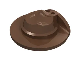 Hat Wide Brim Flat / Brown