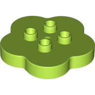 Lego Duplo Flower 4 x 4 x 1 with 4 Top Studs / Lime