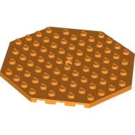 Plate Special 10 x 10 Octagonal with Hole / Orange