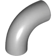 Brick Round 1 x 1 diameter Tube with 90 Degree Elbow (2 x 2 x 1) and Axle Holes (Crossholes) at each end / Light Bluish Gray
