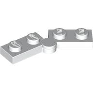 Lego Hinge Plate 1 x 4 Swivel Top / Base - Hollow Clip [Complete Assembly] / White