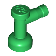 Lego Tap 1 x 1 without Hole in Spout / Green