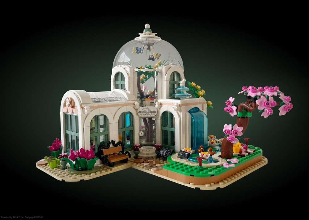 Lego Botanical Garden Building Extension – built with two copies of 41757 + 4 parts