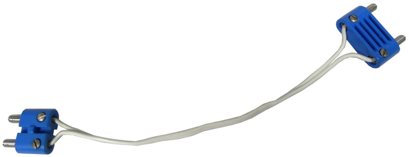 Lego Electric, Wire 12V with male Rounded Narrow Type 2 Connector and Male Rounded Wide Long Connector, 16 Studs Long