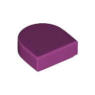 Tile Round 1 x 1 Half Circle / Magenta