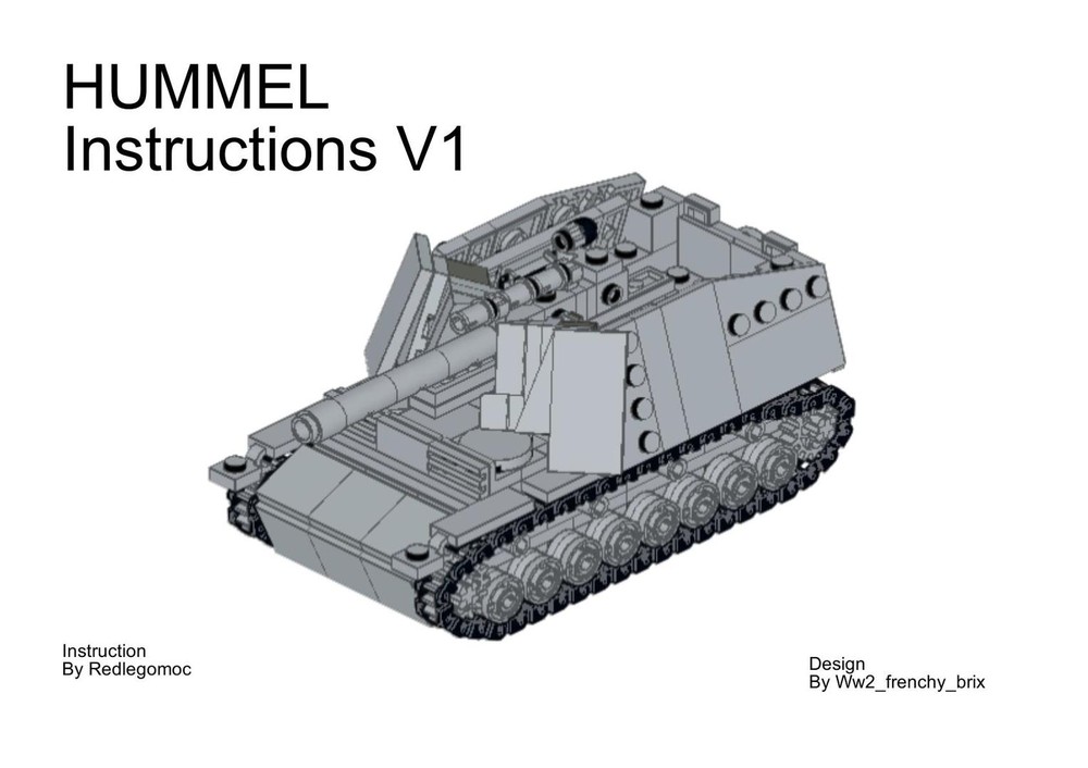 Lego german panzer Hummel (late production)1:45 ww2
