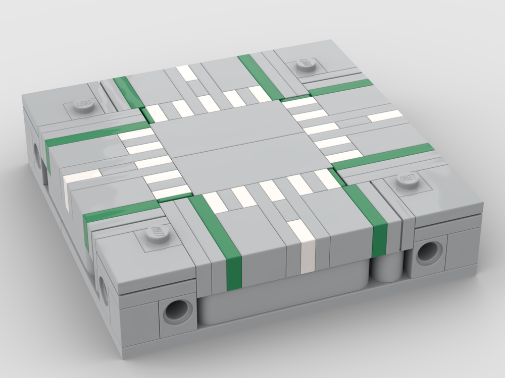 Lego 607pr0001 - Baseplate Crossroads (microscale version)