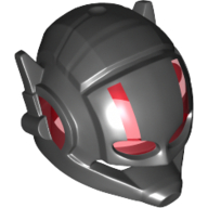 Lego Helmet with Headphones and Trans-Red Visor Pattern (Ant-man) / Black