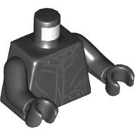 Lego Torso Coat, Gray Creases Print, Black Arms and Hands / Black