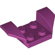 Mudguard 2 x 4 with 2 x 2 Studs and Flared Wings / Magenta