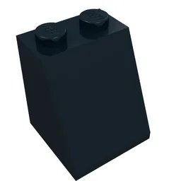 Brick Sloped 65° 2 x 2 x 2 Smooth without Bottom Tube / Black