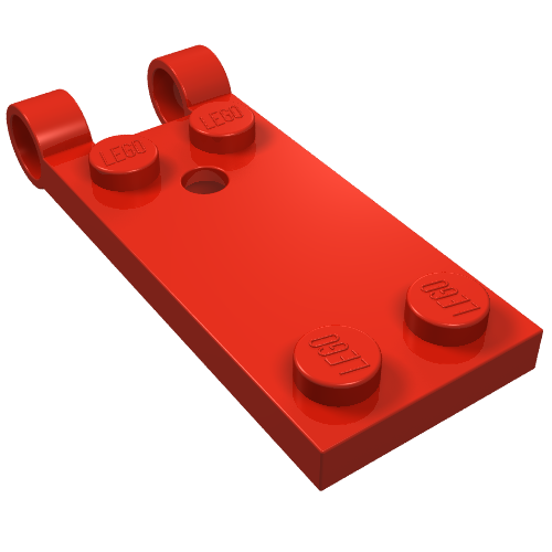 Lego Hinge Plate 2 x 5 Base / Red