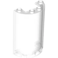 Cylinder Half 2 x 4 x 5 with 1 x 2 cutout / Trans-Clear