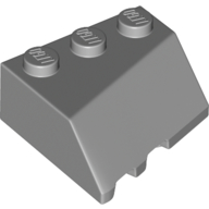 Lego Brick Wedged, Sloped 45° 3 x 3 Right / Light Bluish Gray