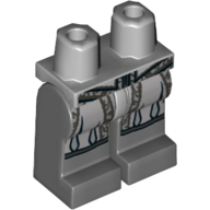 Lego Hips and Dark Bluish Gray Legs with Light Bluish Gray Robe Ends with Silver Trim Print