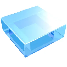 Tile 1 x 1 with Groove / Trans-Medium Blue