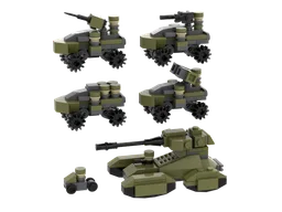 Halo UNSC Scorpion, Warthog, and Mongoose