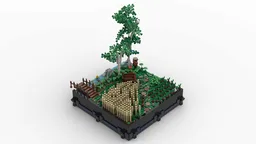 A4 - Landscape with fields and trees for my medieval castle