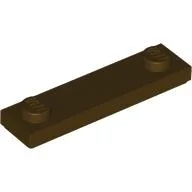 Plate Special 1 x 4 with 2 Studs with Groove [New Underside] / Dark Brown
