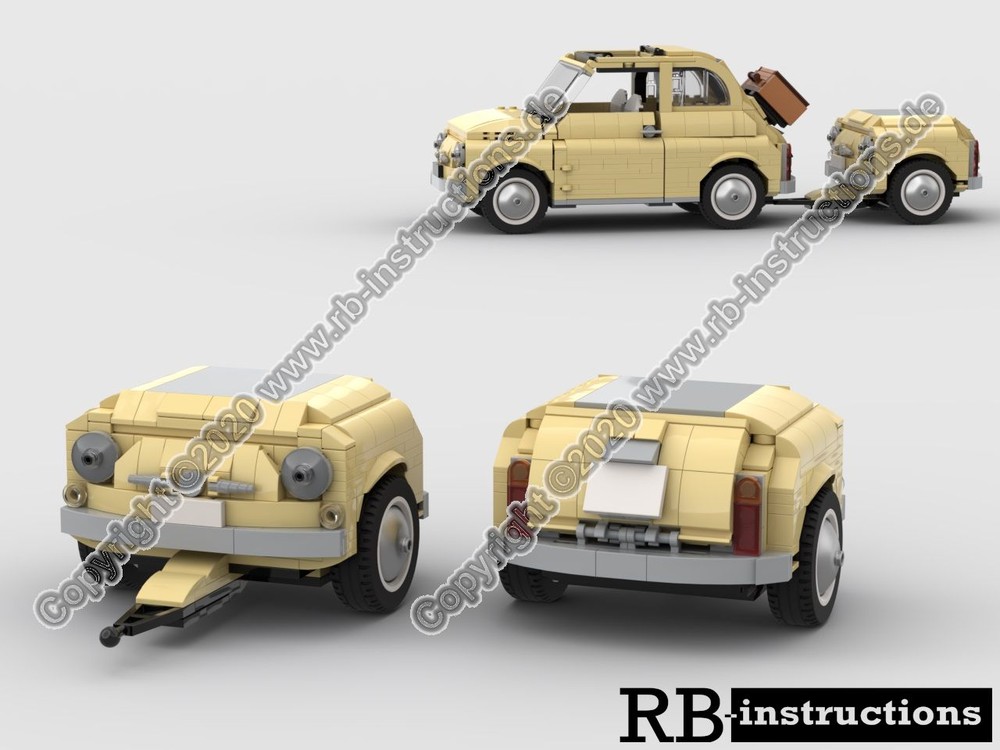 Lego 1-axle trailer for 10271 Fiat 500