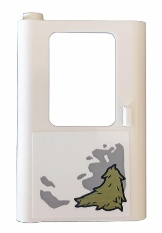 Lego Door 1 x 4 x 5 Train Left, Thick Support at Bottom with Mud and Dirt Pattern (Sticker) - Set 75935