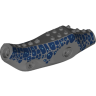 Lego Animal Body Part, Dinosaur, Baryonyx Body with Dark Blue Spots, Dark Bluish Gray Back / Dark Bluish Gray