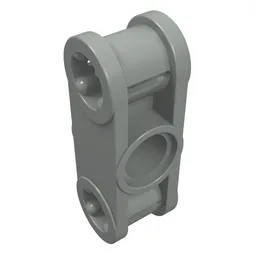 Technic Axle and Pin Connector Perpendicular 3L with Centre Pin Hole / Light Gray