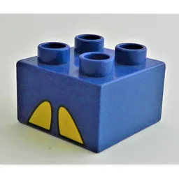 Duplo Brick 2 x 2 with Giraffe's Foot Print / Violet