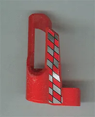 Technic, Panel Fairing # 5 Small Short, Large Hole, Side A with Silver Checkered Pattern (Sticker) - Set 8242