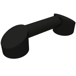 Bar 1 x 3 (Radio Handle, Phone Handset) / Black