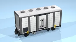 4-Wheel Reefer Wagon (SNOT, white, 9 studs wide)