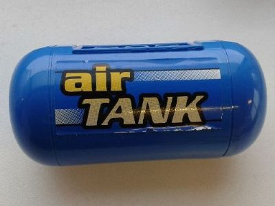 Lego Pneumatic Air Tank with Yellow 'air TANK' Pattern (Sticker) - Sets 8439 / 8459 / 8464