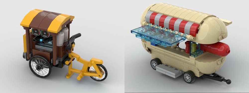 Lego Coffee Take Away and Mobile Hot Dog Shop