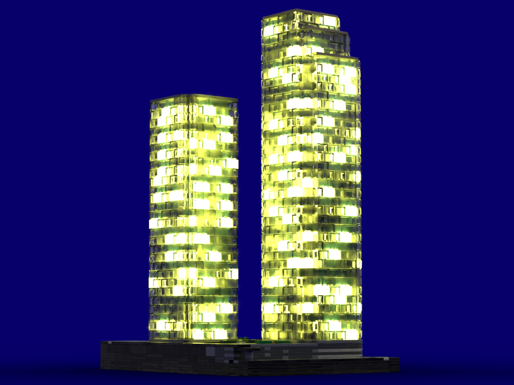 Lego California Plaza at 1/650th Scale