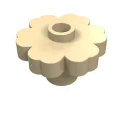 Plant, Flower 2 x 2 - Round [Open Stud] / Tan